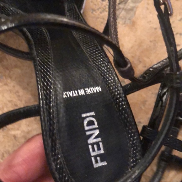 Fendi woman’s T strap open back shoes - Picture 5 of 7